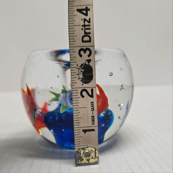 NOT FOR SALE VINTAGE MURANO STYLE GLASS FISH AQUARIUM Candle Holder - Picture 8 of 8